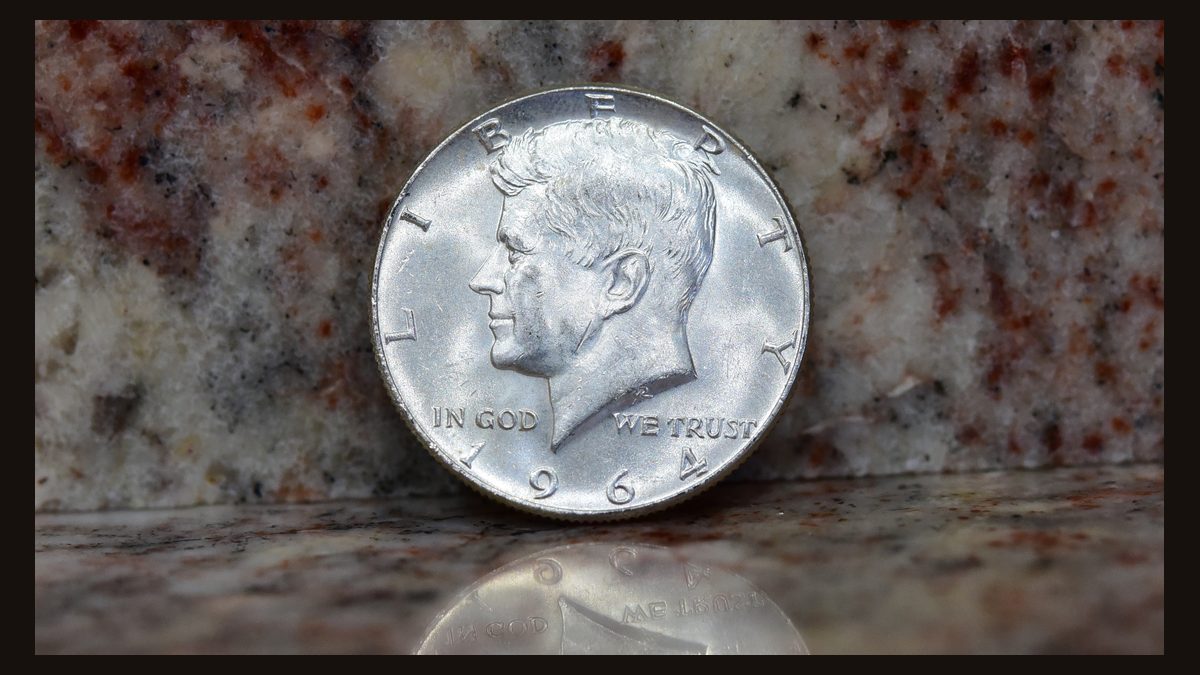 Illustrative photo of a 1964 Kennedy half dollar